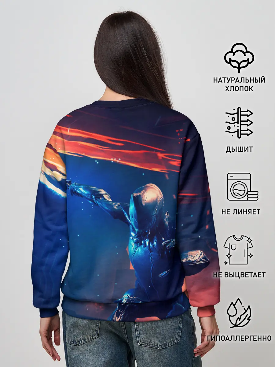 Женский свитшот / WAFRAME NEON KATANA FIRE