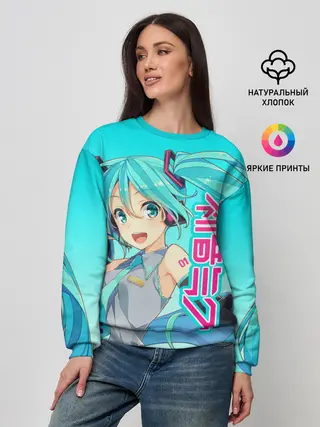 Женский свитшот / Hatsune Miku / Мику Хацунэ