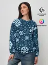 Женский свитшот / Новогодние снежинки, новый год
