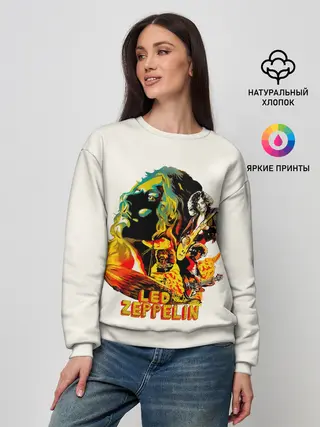 Женский свитшот / Группа Led Zeppelin арт
