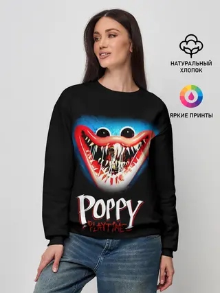 Женский свитшот / Huggy Wuggy, Poppy Playtime