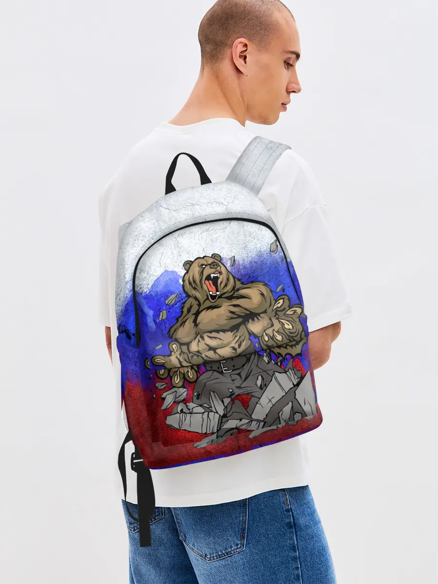 Рюкзак джинсовый / Медведь