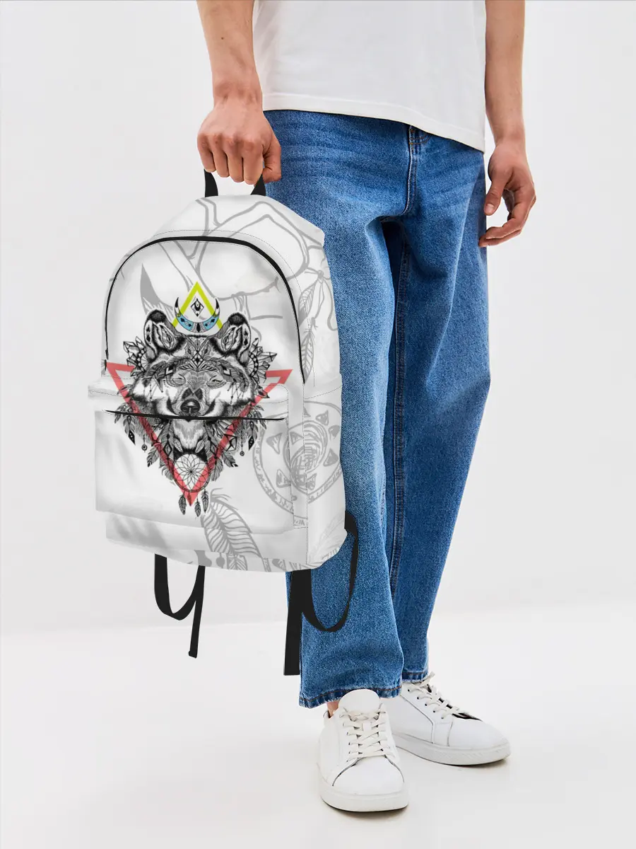 Рюкзак джинсовый / Волк