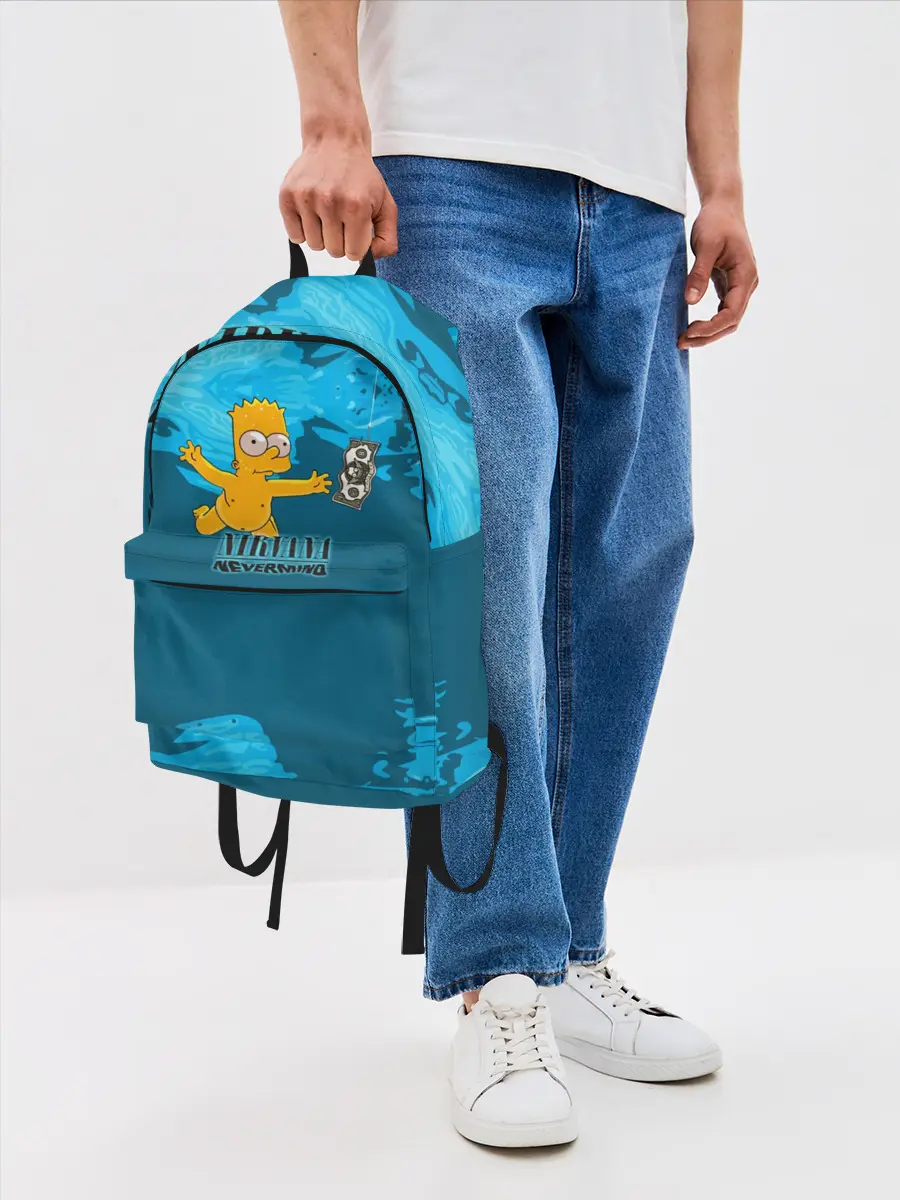 Рюкзак джинсовый / Nirvana & Simpson