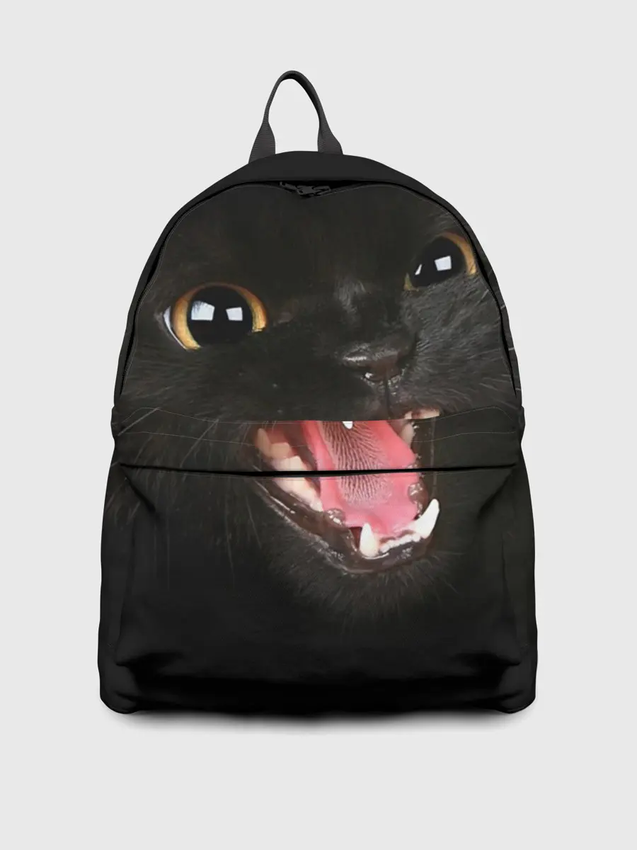 Рюкзак джинсовый / Черный кот