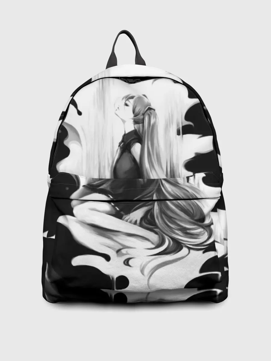 Рюкзак джинсовый / Черно-белая Мику Хацунэ