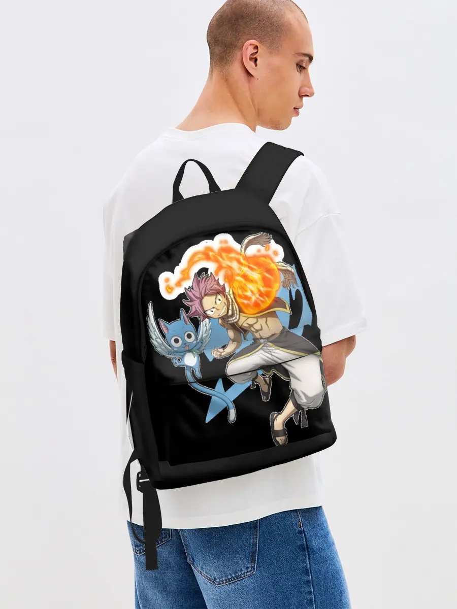 Рюкзак джинсовый / Нацу и Хеппи из Хвоста Фей