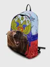 Рюкзак джинсовый / Русский медведь и герб