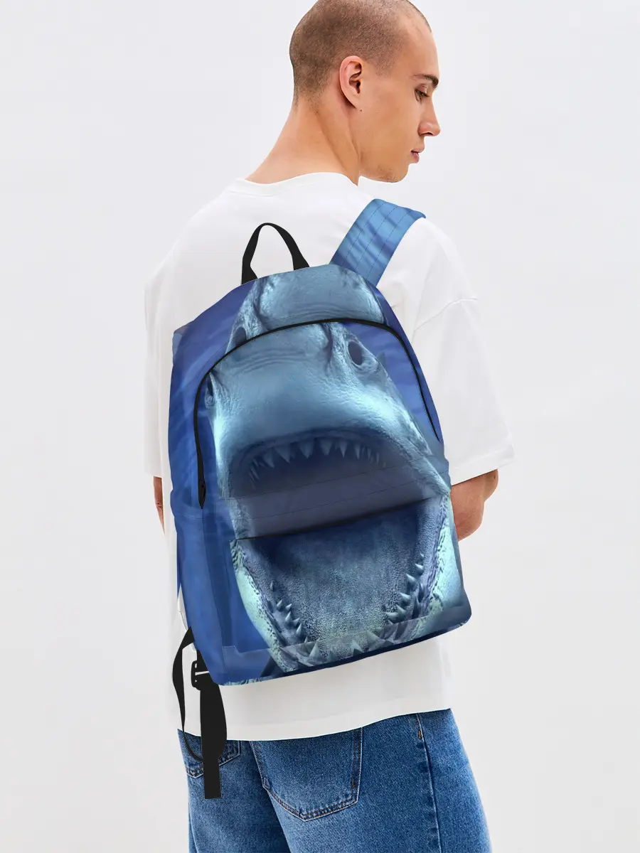 Рюкзак джинсовый / Белая акула