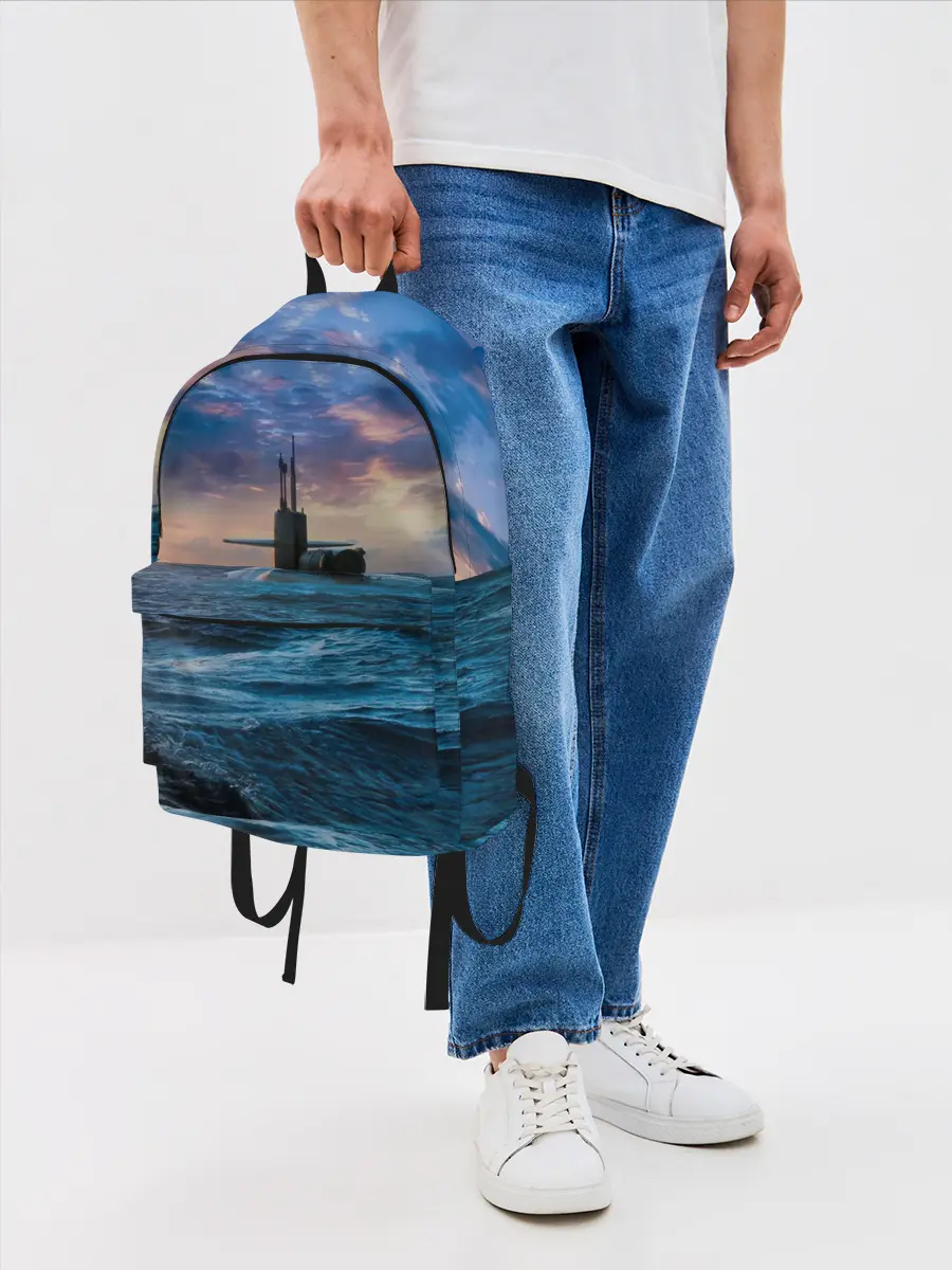 Рюкзак джинсовый / Подводная лодка