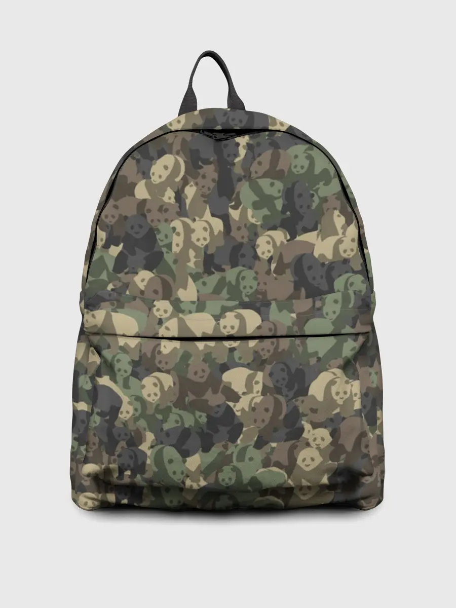 Рюкзак джинсовый / Камуфляж с пандами