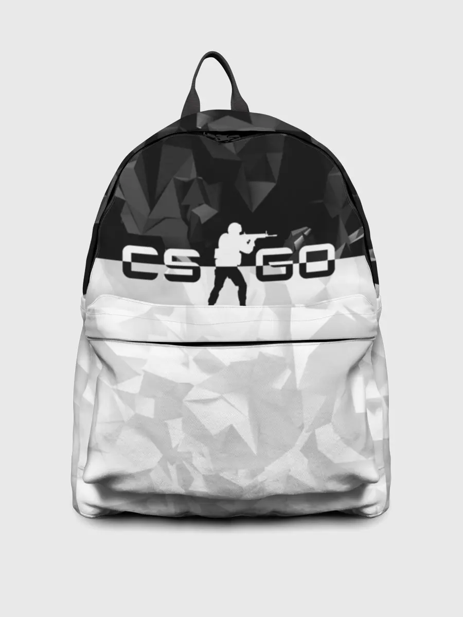 Рюкзак джинсовый / CS GO BLACK WHITE GEOMETRY