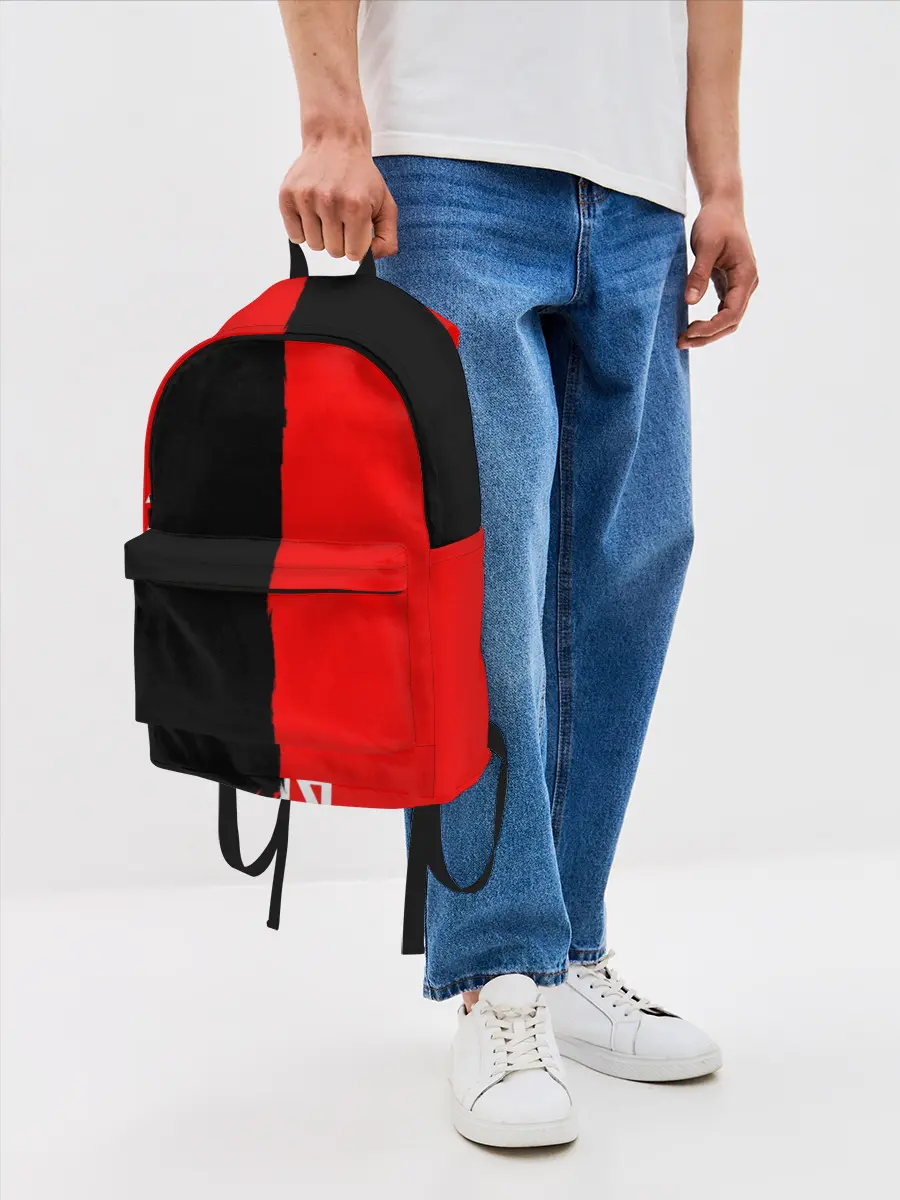 Рюкзак джинсовый / Red & Black