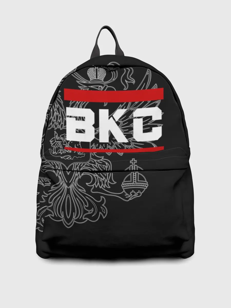 Рюкзак джинсовый / ВКС белый герб РФ