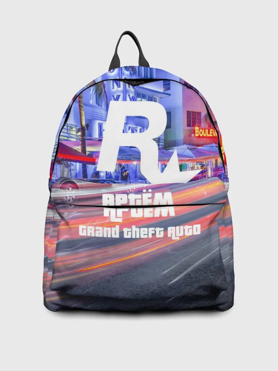 Рюкзак джинсовый / Артём в стиле GTA