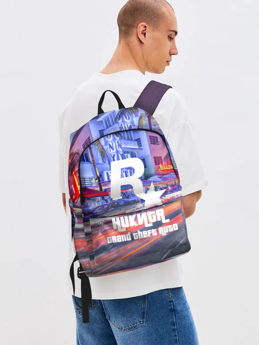 Рюкзак джинсовый / Никита в стиле GTA