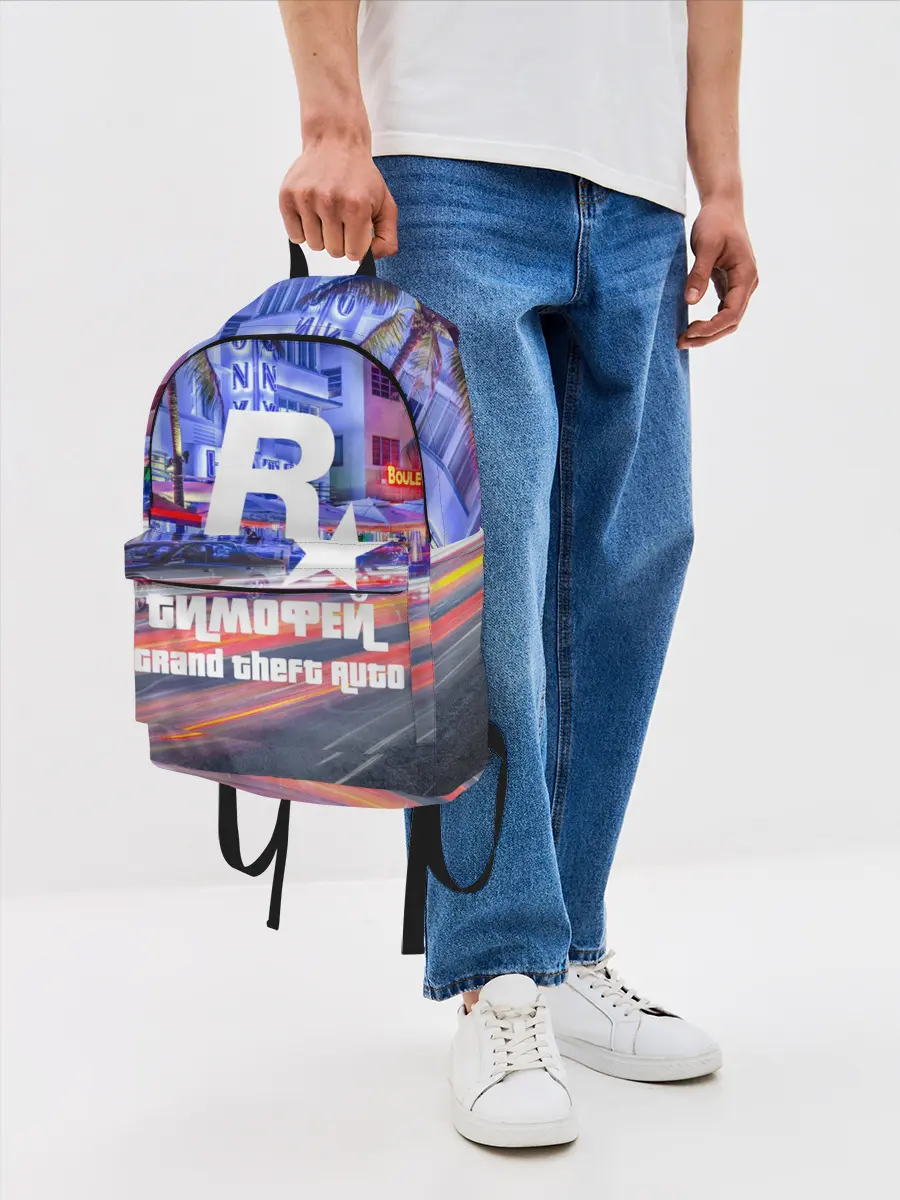 Рюкзак джинсовый / Тимофей в стиле GTA