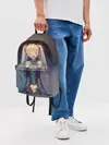 Рюкзак джинсовый / Хатсуне сидит прикрыв глаза
