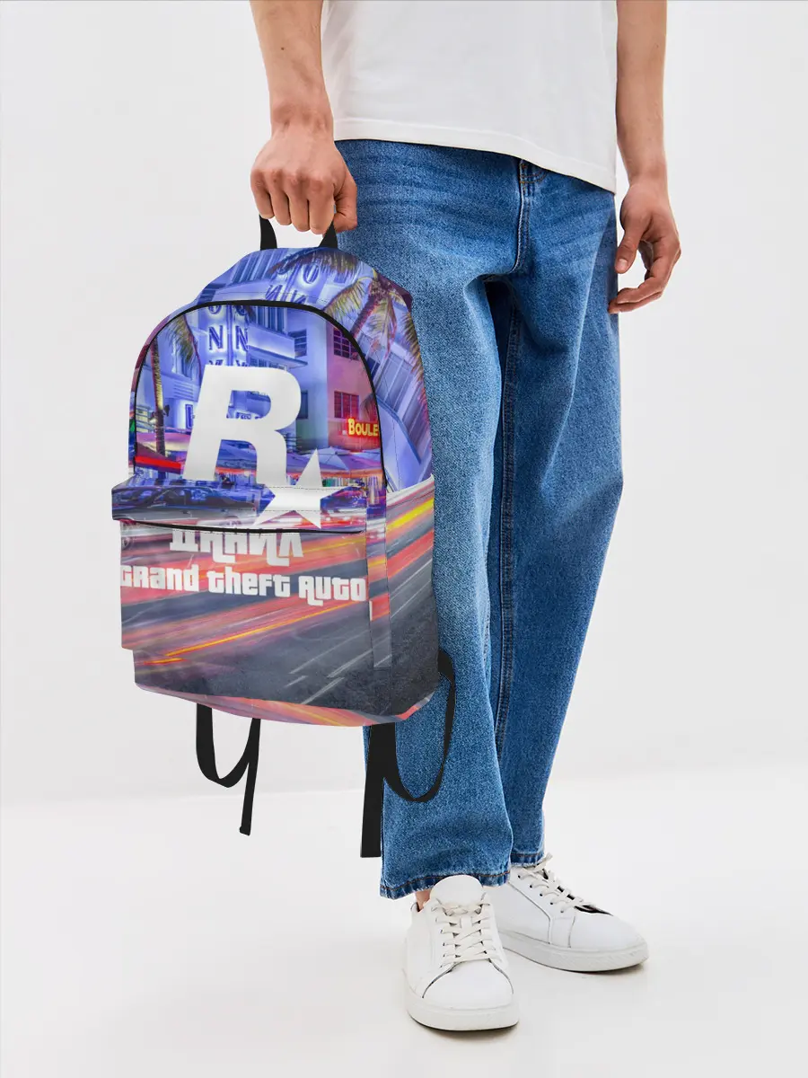 Рюкзак джинсовый / Данил в стиле GTA
