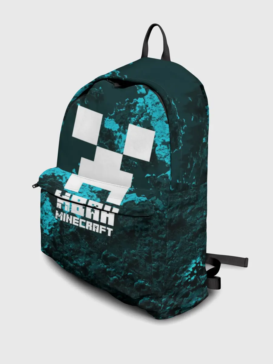 Рюкзак джинсовый / Иван в стиле Minecraft