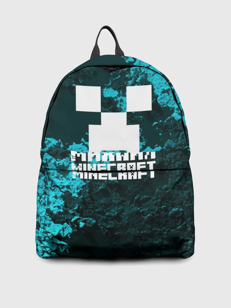 Рюкзак джинсовый / Михаил в стиле Minecraft