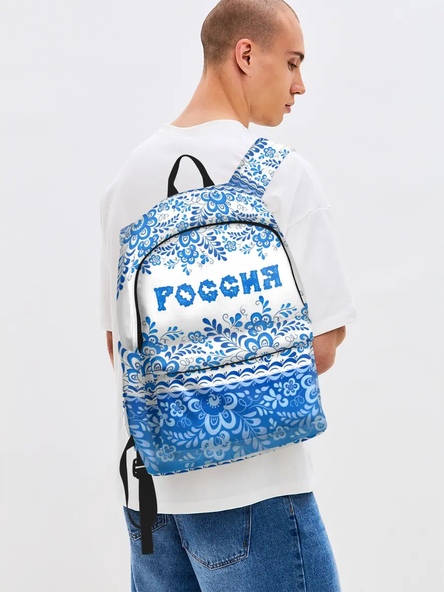 Рюкзак джинсовый / Россия гжель