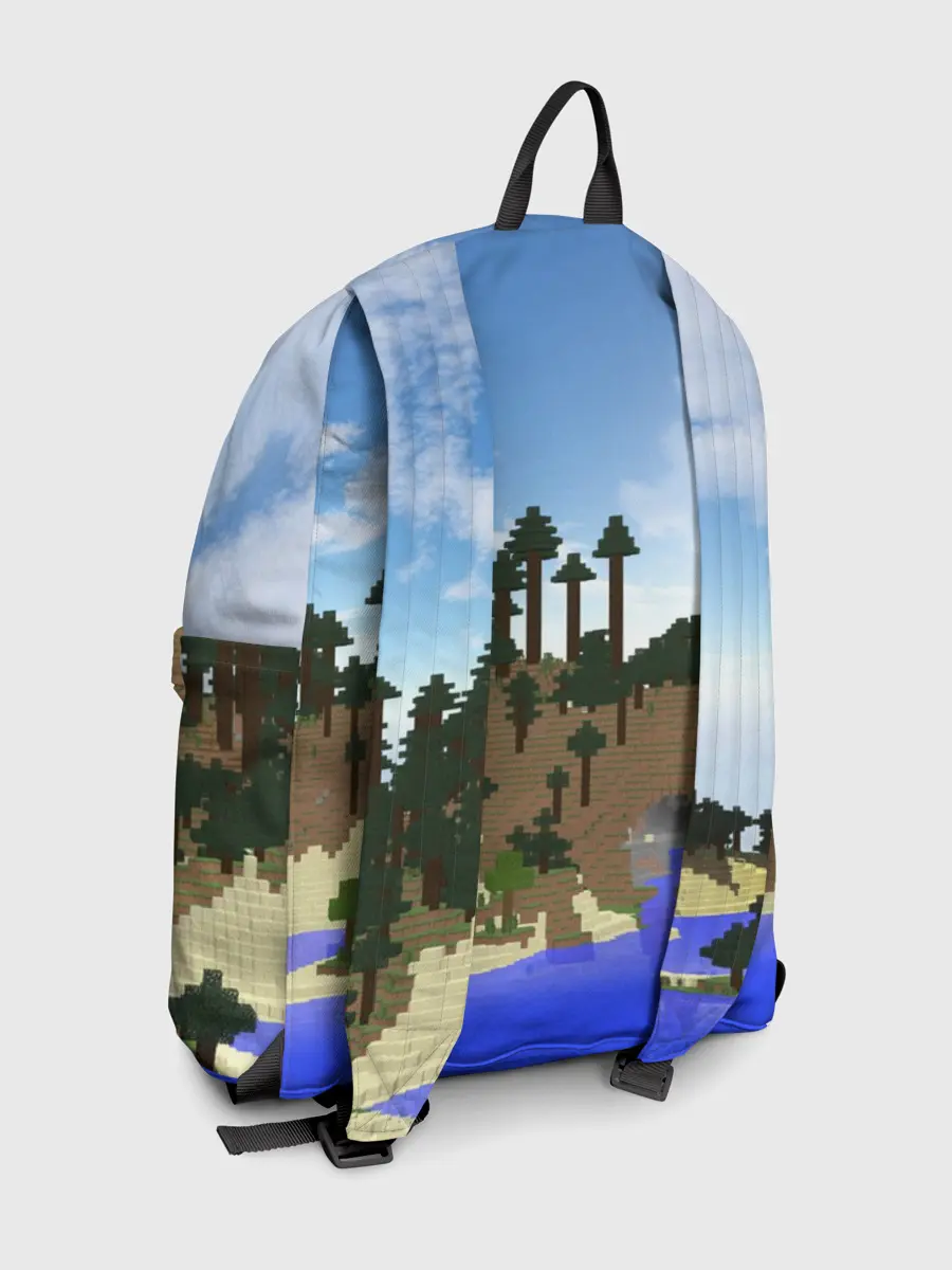 Рюкзак джинсовый / Стив на Эндер Драконе