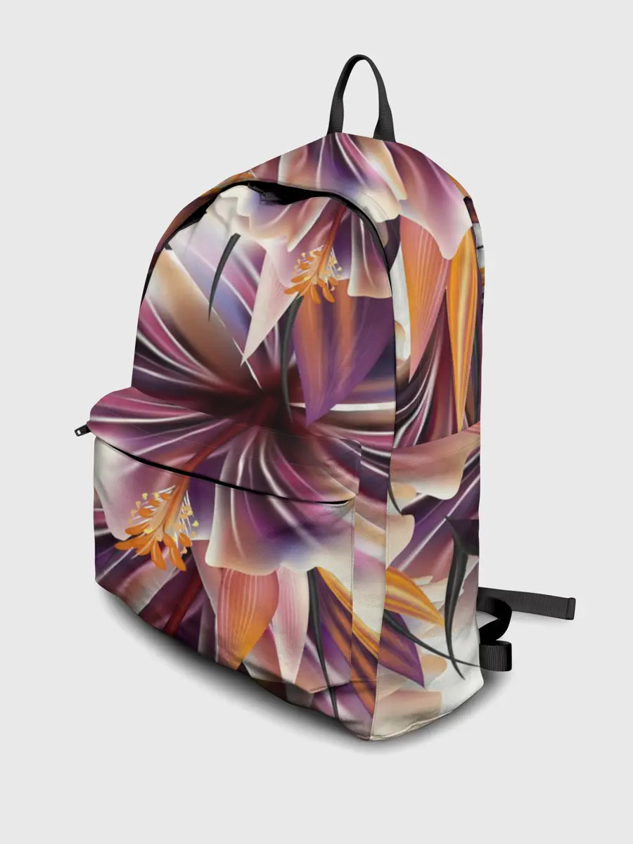 Рюкзак джинсовый / Необычный цветок