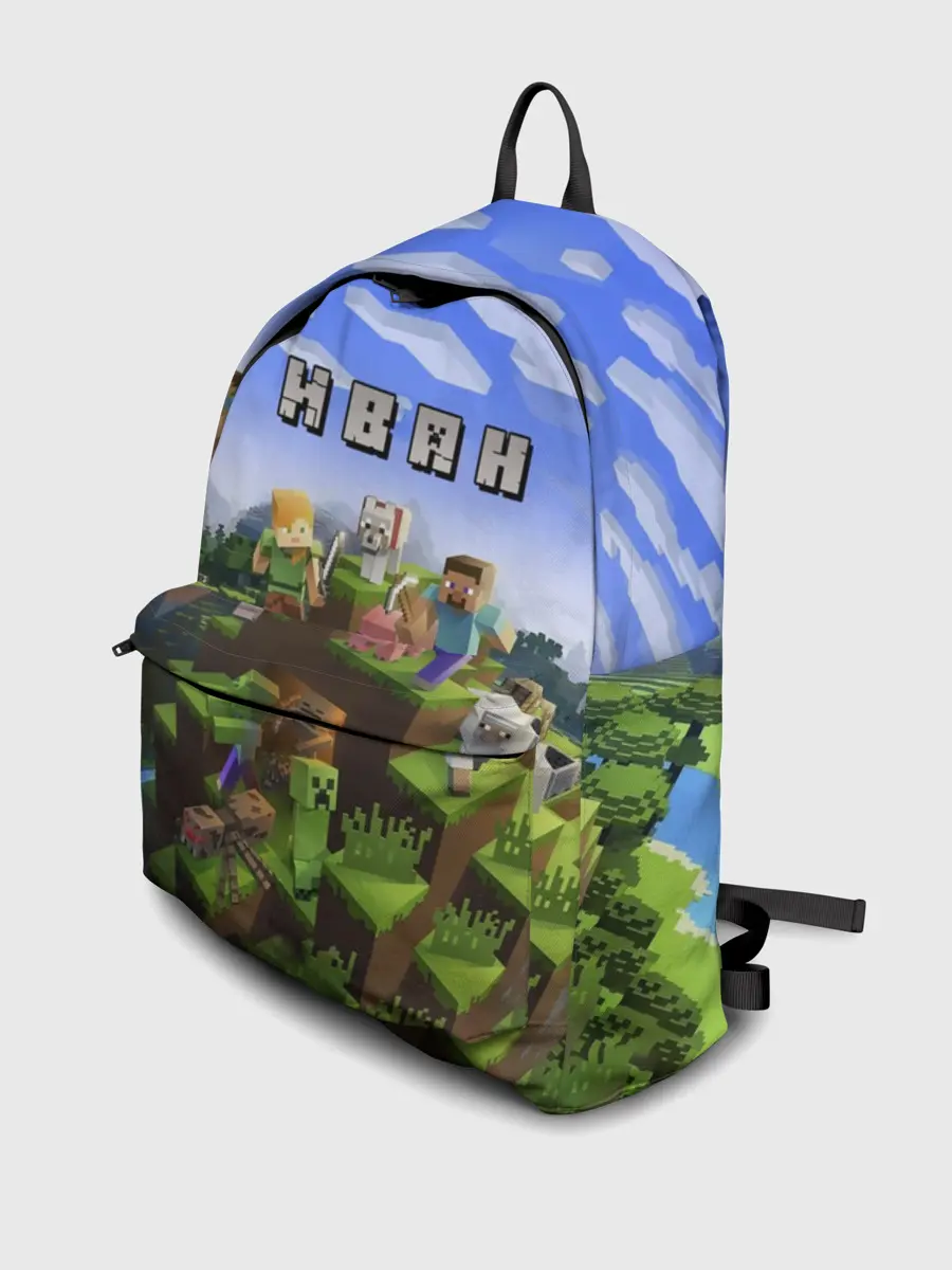 Рюкзак джинсовый / Иван - Minecraft