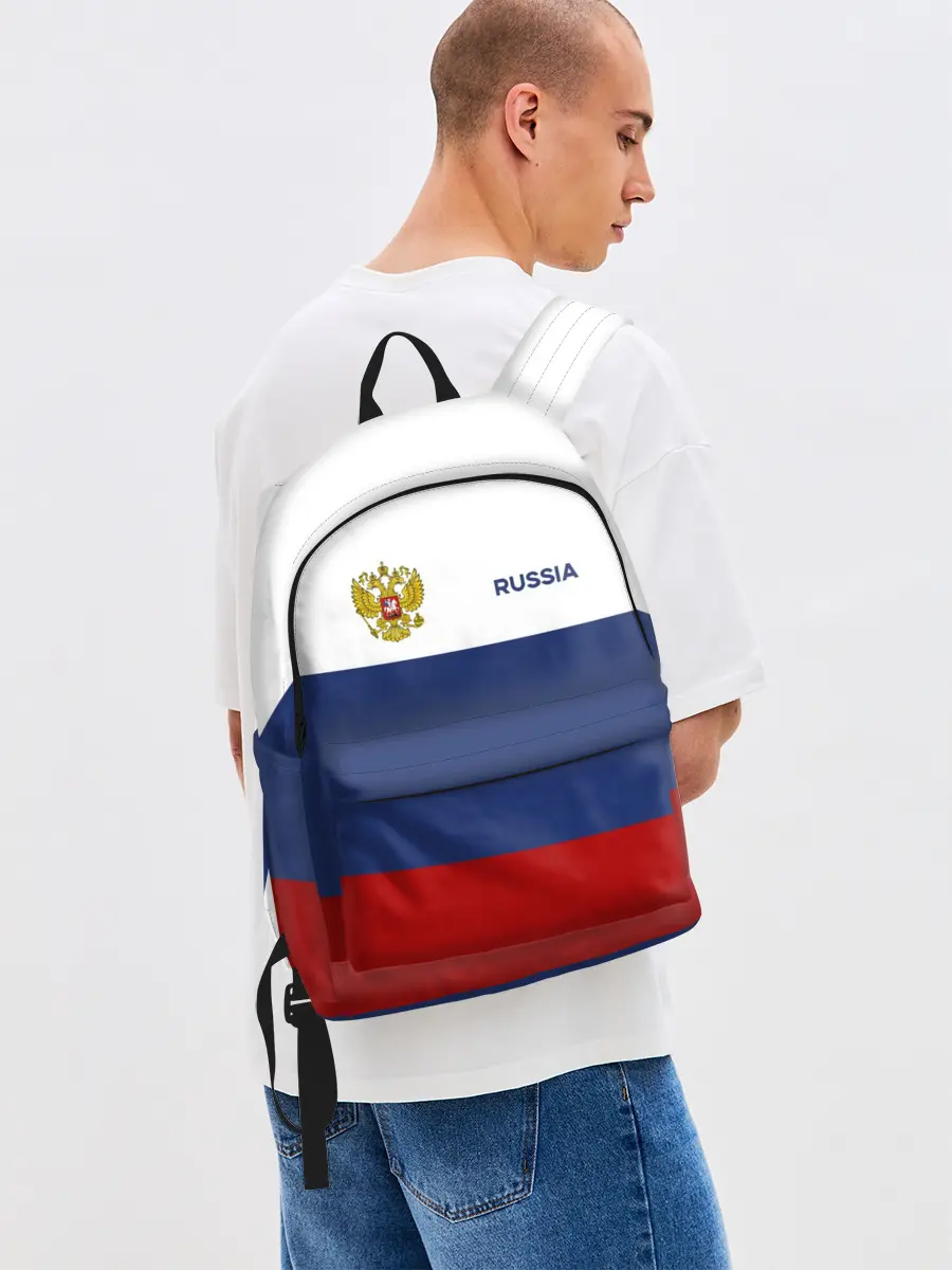 Рюкзак джинсовый / Россия Триколор