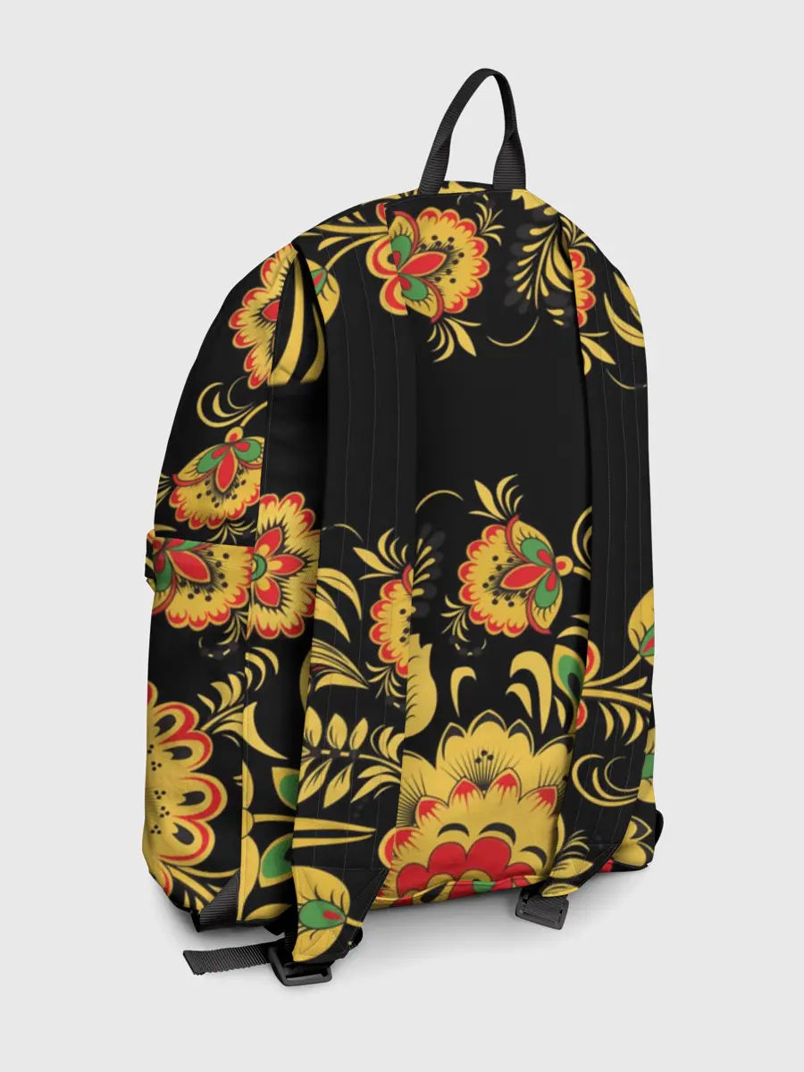 Рюкзак джинсовый / Степан, роспись под хохлому