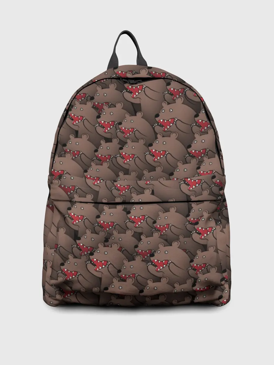 Рюкзак джинсовый / Медведи мемы