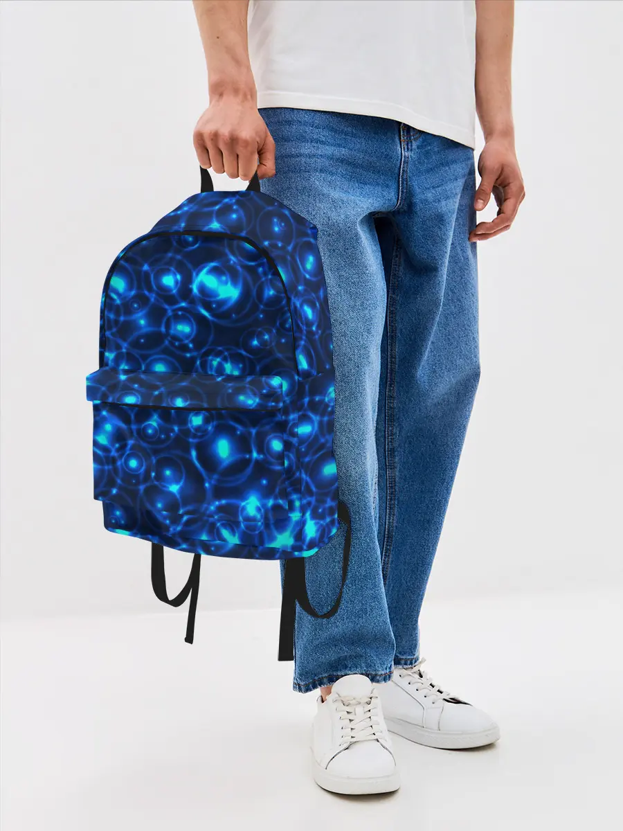Рюкзак джинсовый / Пузырчатый абстракт