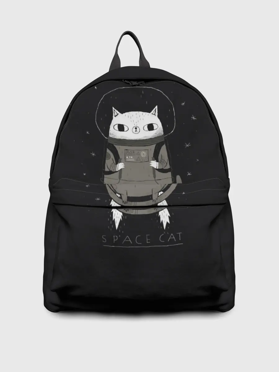 Рюкзак джинсовый / Кот космонавт