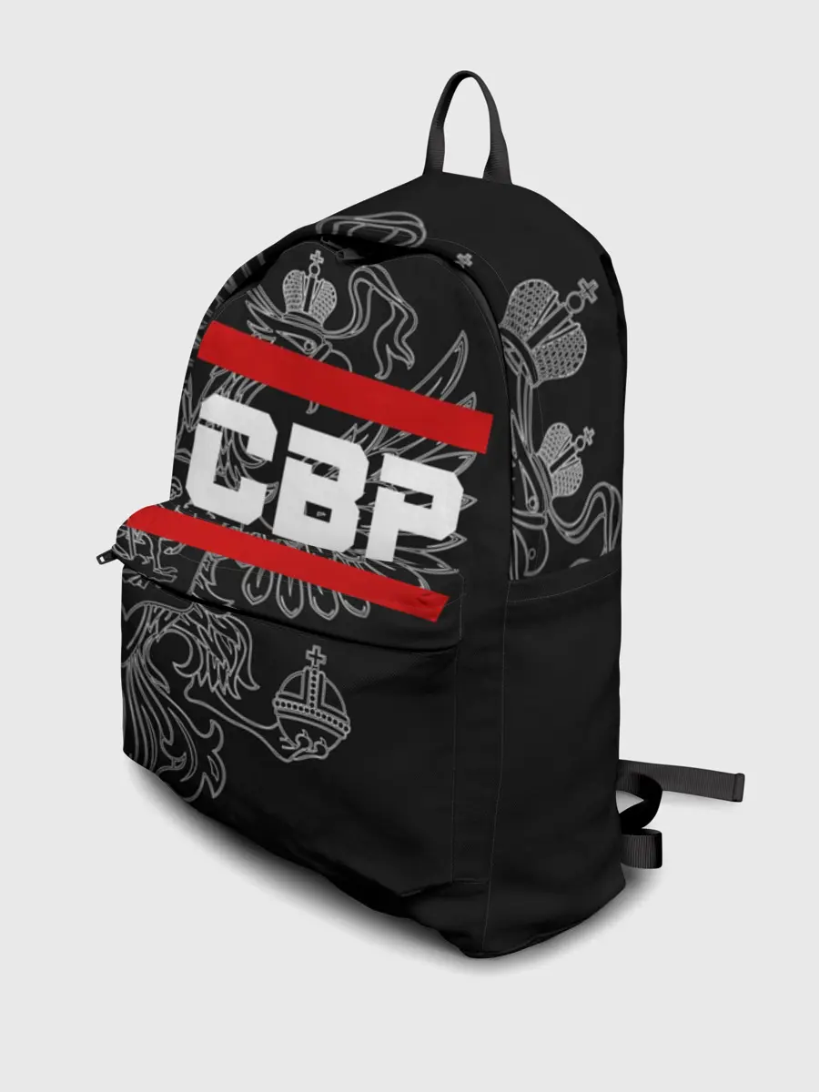 Рюкзак джинсовый / СВР, белый герб РФ