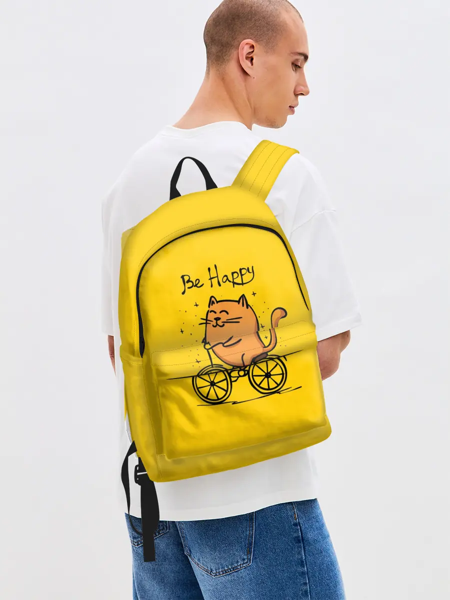Рюкзак джинсовый / Be Happy,cat