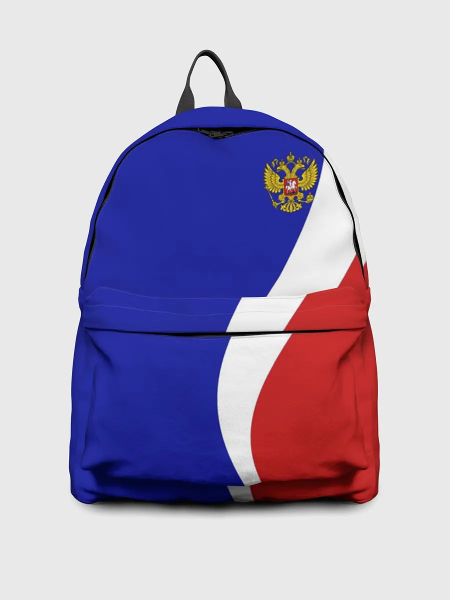 Рюкзак джинсовый / Герб РФ Триколор