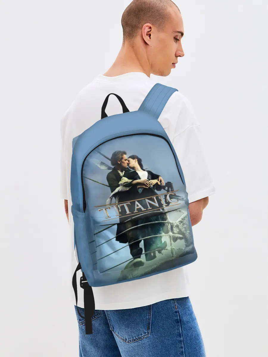 Рюкзак джинсовый / Титаник постер