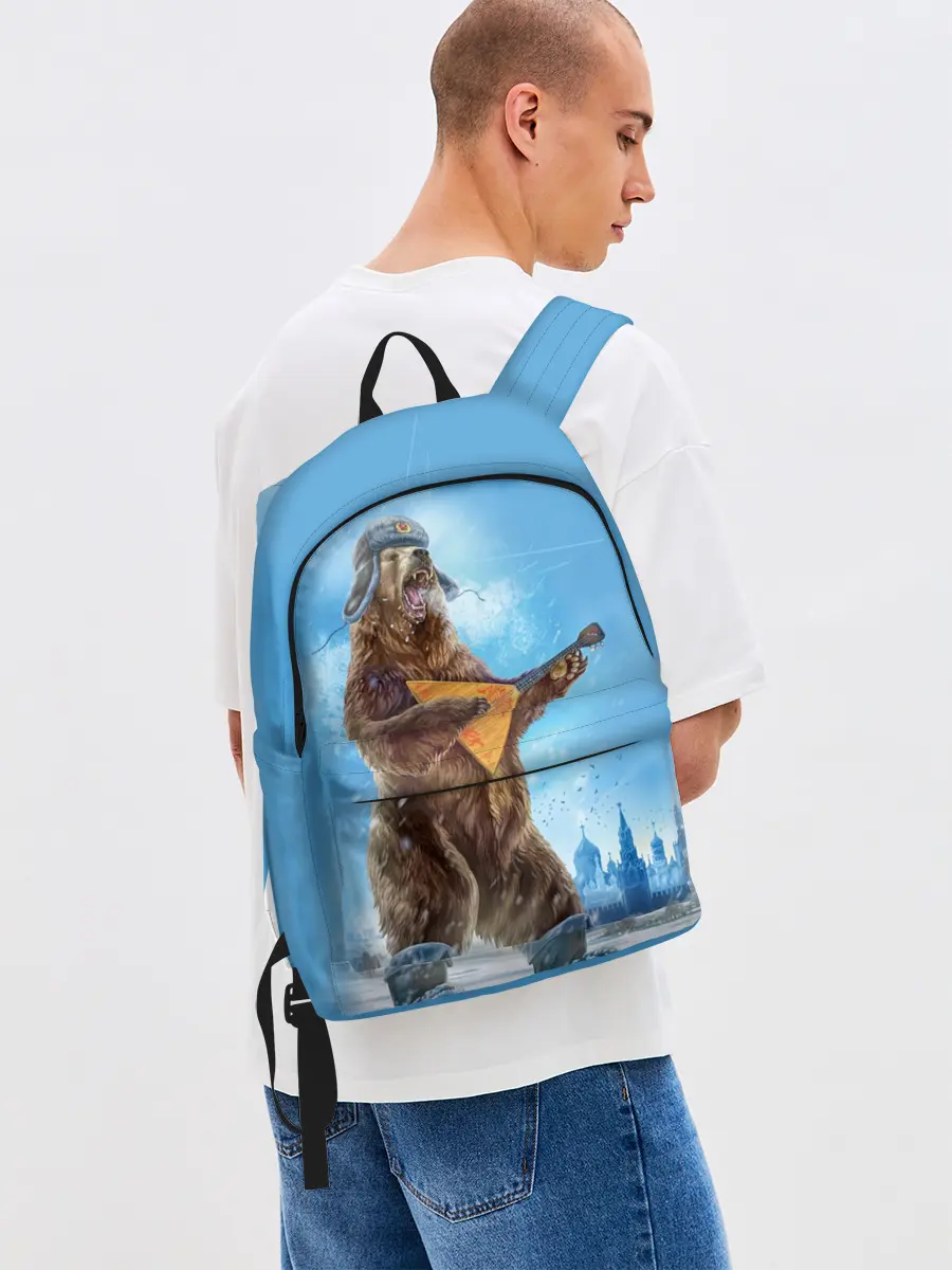 Рюкзак джинсовый / Мишка с балалайкой