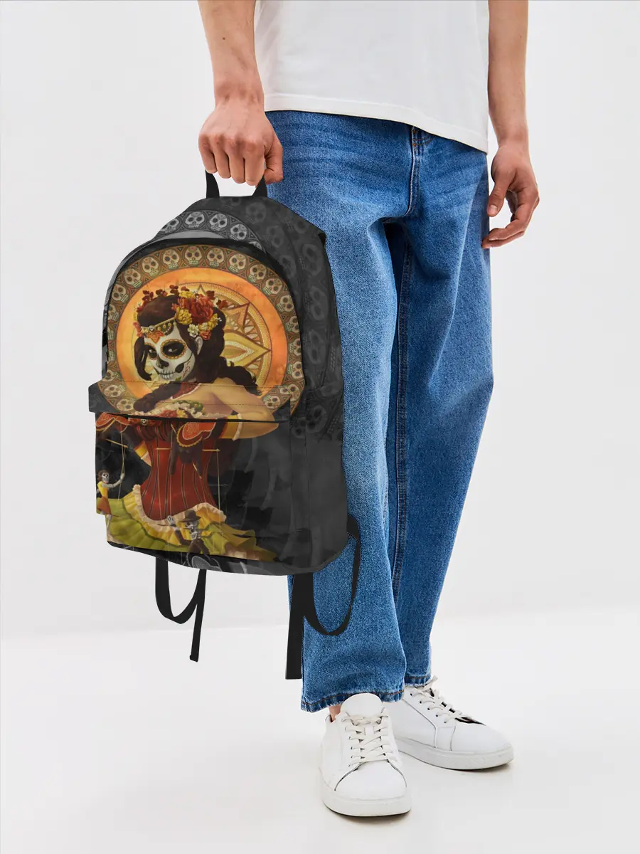 Рюкзак джинсовый / День мёртвых, Мексика