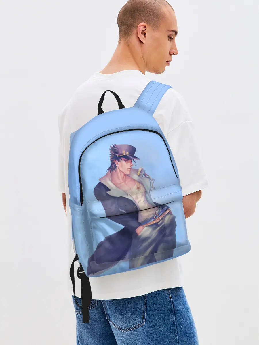 Рюкзак джинсовый / Joutarou Kuujou на синем