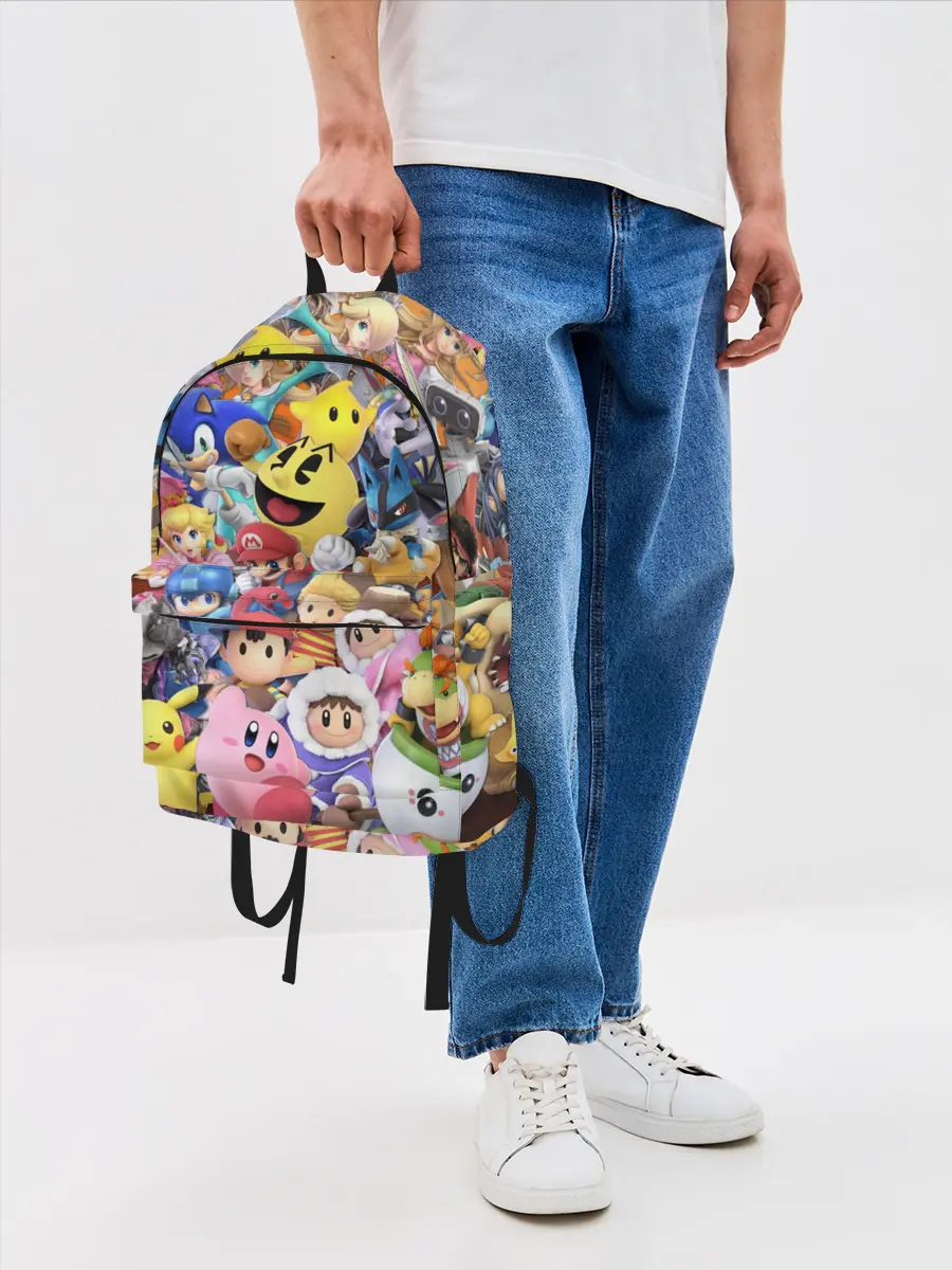 Рюкзак джинсовый / Super Smash Bros