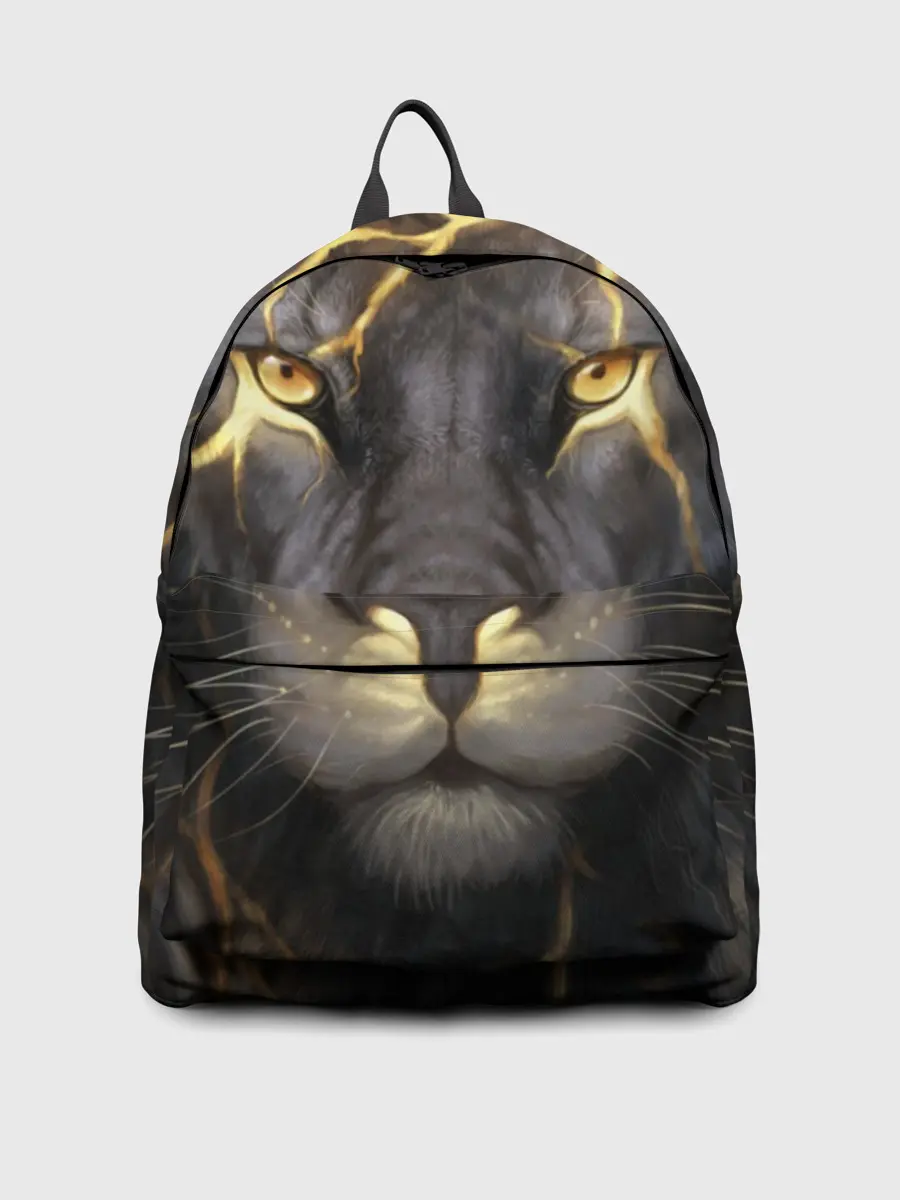 Рюкзак джинсовый / Лев с молнией