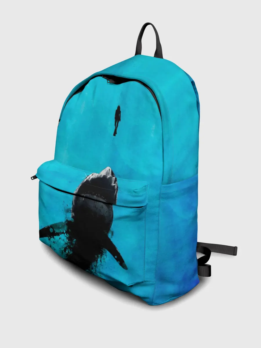 Рюкзак джинсовый / Акула на охоте