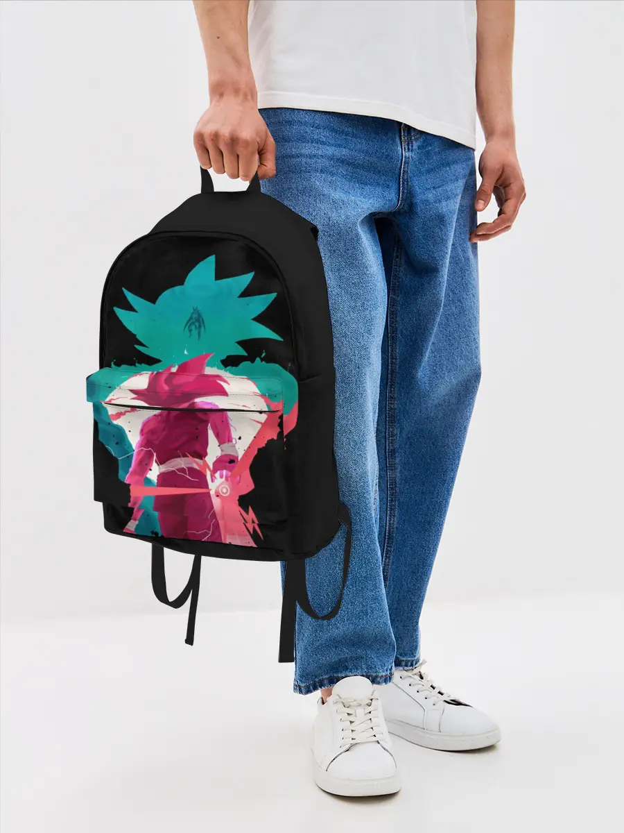 Рюкзак джинсовый / Сон Гоку розовый