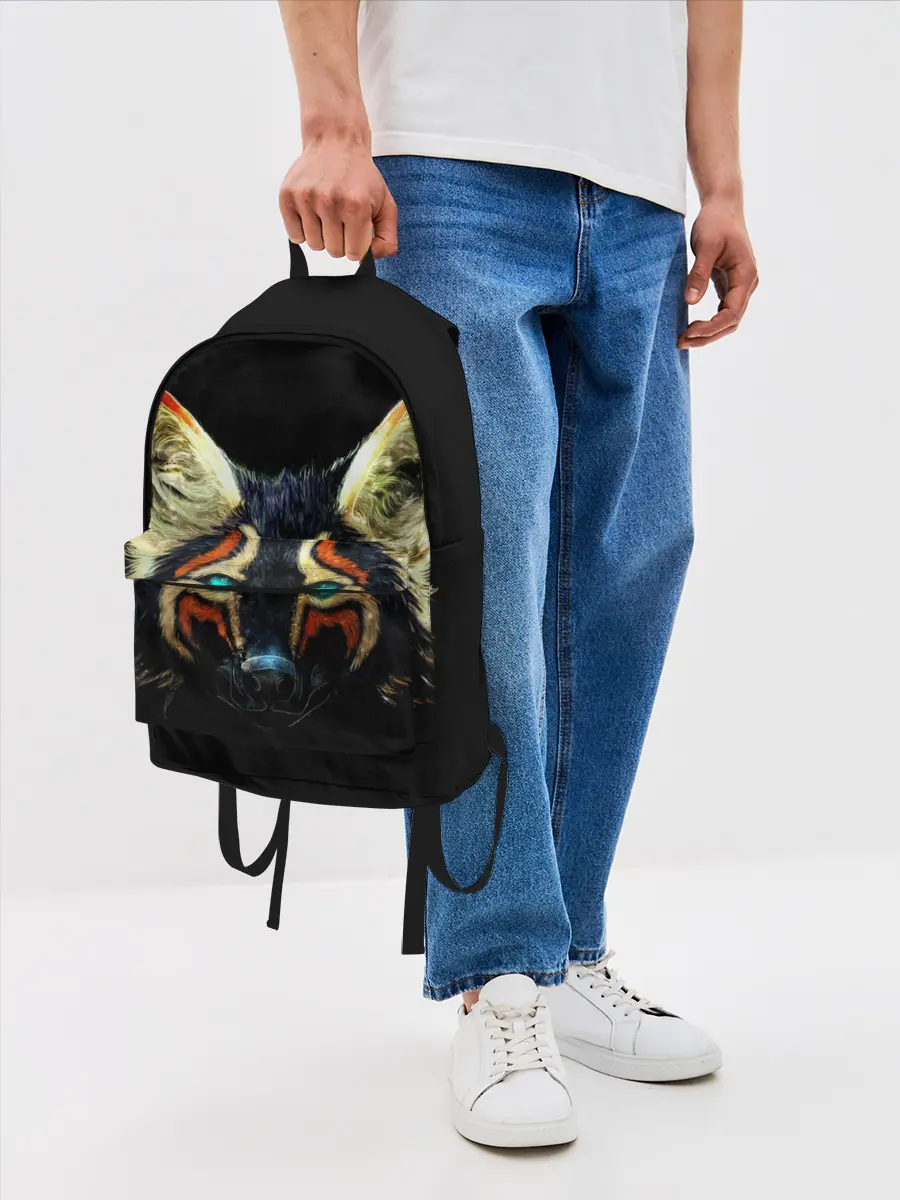 Рюкзак джинсовый / Рыжий лис