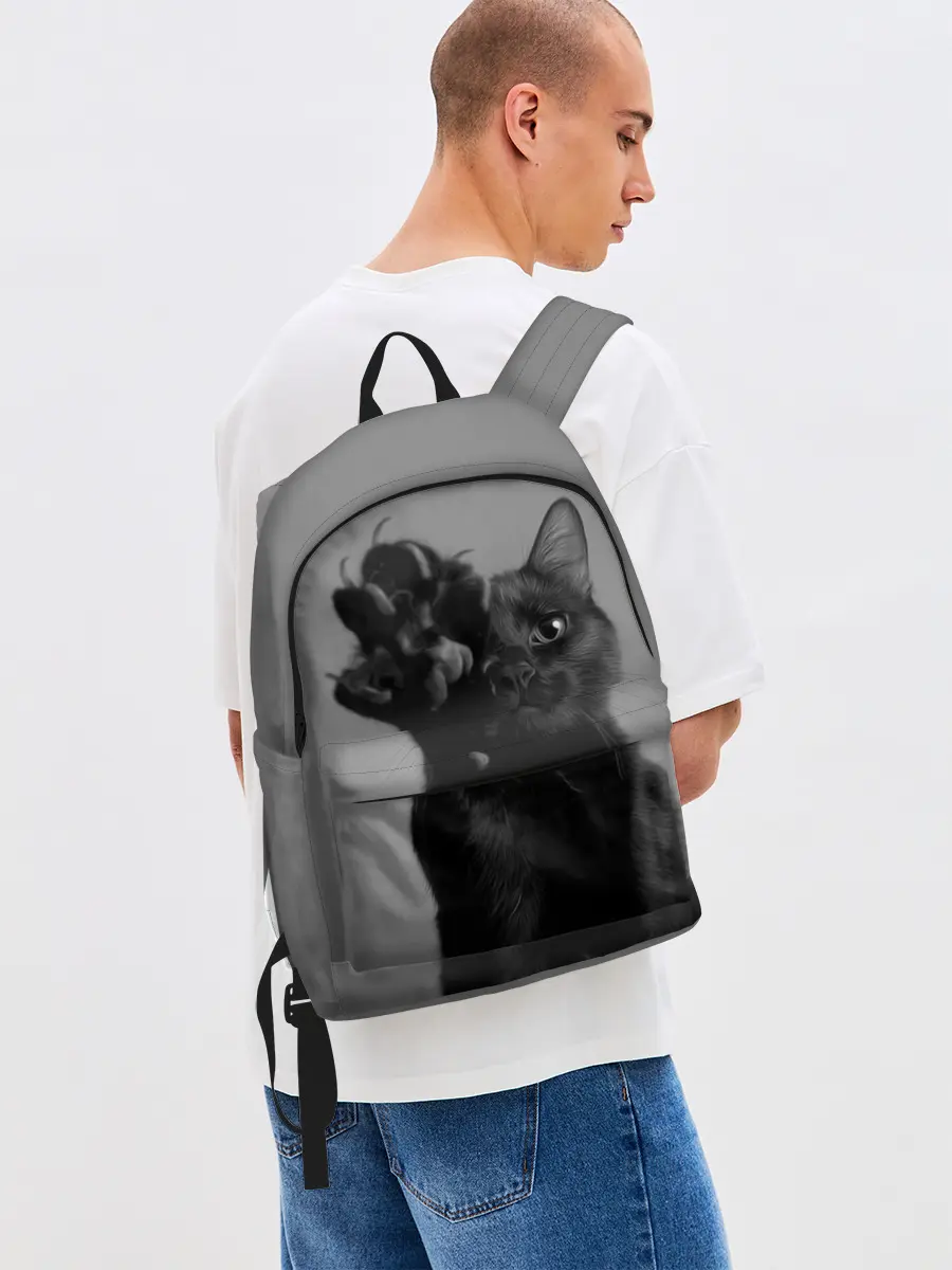 Рюкзак джинсовый / Котик