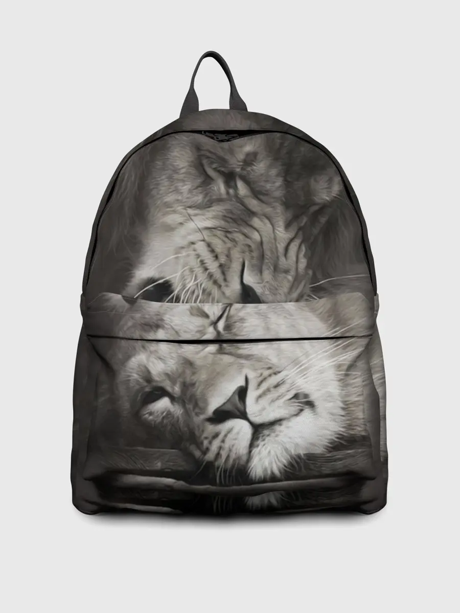 Рюкзак джинсовый / Лев и львица