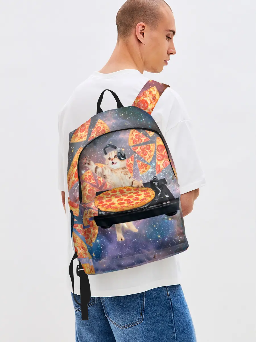 Рюкзак джинсовый / Кот Диджей