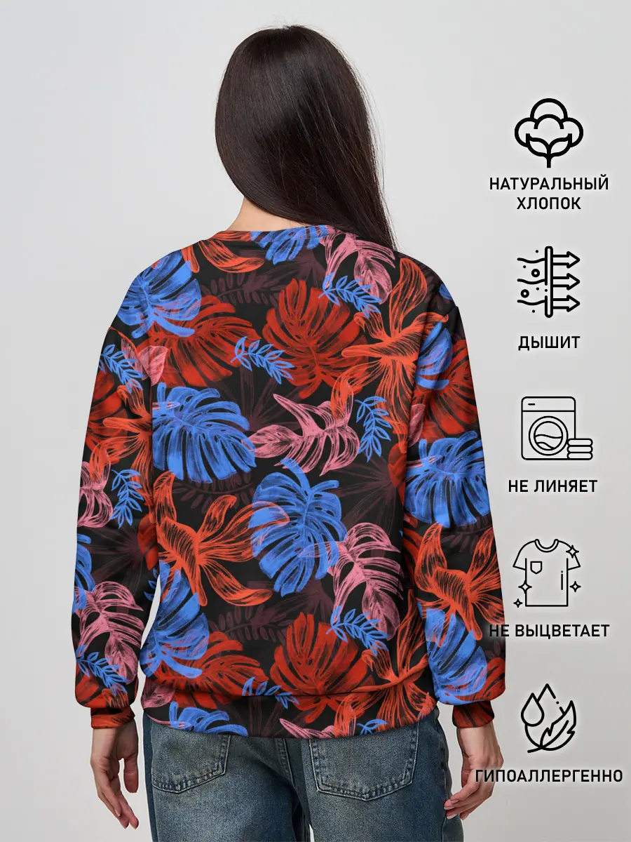 Женский свитшот / Неоновые Тропики